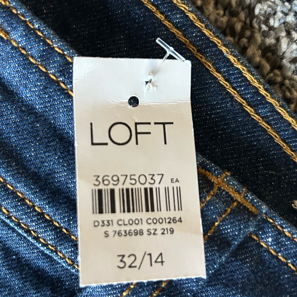 LOFT Dark Blue Flare & Wide Leg Jeans 32/ 14 - Picture 4 of 10